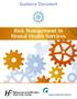 Guidance Document. Risk Management In Mental Health Services