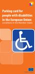 Parking card for people with disabilities in the European Union: