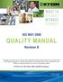 ISO 9001:2008 QUALITY MANUAL. Revision B