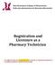 Registration and Licensure as a Pharmacy Technician