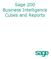 Sage 200 Business Intelligence Cubes and Reports