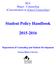 Student Policy Handbook 2015-2016
