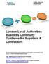 London Local Authorities Business Continuity Guidance for Suppliers & Contractors
