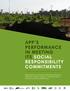 APP S PERFORMANCE IN MEETING ITS SOCIAL RESPONSIBILITY COMMITMENTS