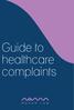 Guide to healthcare complaints