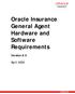 Oracle Insurance General Agent Hardware and Software Requirements. Version 8.0