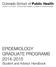 EPIDEMIOLOGY GRADUATE PROGRAMS 2014-2015 Student and Advisor Handbook