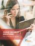 AKAMAI SOLUTION BROCHURE CLOUD SECURITY SOLUTIONS FAST RELIABLE SECURE.