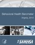 Behavioral Health Barometer. Virginia, 2014