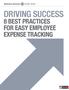 DRIVING SUCCESS 8 BEST PRACTICES FOR EASY EMPLOYEE EXPENSE TRACKING