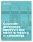 Corporate governance framework and toolkit for working in partnerships