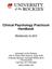 Clinical Psychology Practicum Handbook