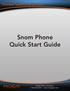 Snom Phone Quick Start Guide