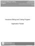 Application Packet. Insurance Billing & Coding Program. Insurance Coding and Billing Insurance Billing and Coding Program