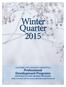 Winter Quarter 2015 CALIFORNIA STATE UNIVERSITY, BAKERSFIELD