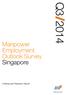 Manpower Employment Outlook Survey Singapore Q3 2014. A Manpower Research Report