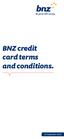 BNZ credit card terms and conditions.