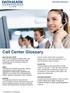 Call Center Glossary. Call Center Resources