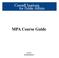 MPA Course Guide Updated: 8/29/2014