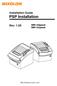 Installation Guide PSP Installation. Rev. 1.00. SRP-350plusII SRP-352plusII. http://www.bixolon.com