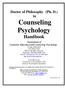 Doctor of Philosophy (Ph. D.) in Counseling Psychology. Handbook