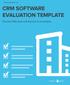 CRM SOFTWARE EVALUATION TEMPLATE