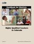 Handbook for Districts Highly Qualified Teachers in Colorado