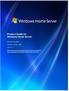 Product Guide for Windows Home Server