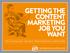 GETTING THE CONTENT MARKETING JOB YOU WANT
