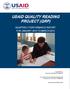 USAID QUALITY READING PROJECT (QRP)