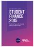 STUDENT MONEY & ADVICE STUDENT FINANCE 2015