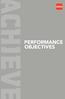 Performance objectives