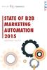 STATE OF B2B MARKETING AUTOMATION 2015