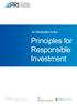 An introduction to the. Principles for Responsible Investment