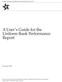 A User s Guide for the Uniform Bank Performance Report