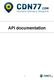 API documentation - 1 -