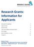 Research Grants: Information for Applicants