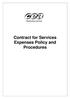 Contract for Services Expenses Policy and Procedures