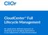 CloudCenter Full Lifecycle Management. An application-defined approach to deploying and managing applications in any datacenter or cloud environment