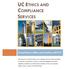 UC ETHICS AND COMPLIANCE SERVICES