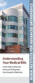 Understanding Your Medical Bills. Sinai Hospital of Baltimore. Rubin Institute for Advanced Orthopedics