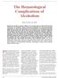 The Hematological Complications of Alcoholism