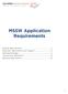 MSSW Application Requirements