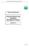 Policy Document. Communications and Operation Management Policy