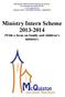 Ministry Intern Scheme 2013-2014 (With a focus on family and children s ministry)