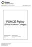 PSHCE Policy (Elliott Hudson College)