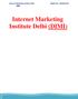 Internet Marketing Institute Delhi Mobile No.: 9643815724 DIMI. Internet Marketing Institute Delhi (DIMI)