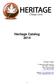 Heritage Catalog 2014