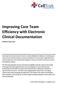 Improving Care Team Efficiency with Electronic Clinical Documentation