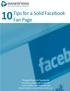 Tips for a Solid Facebook Fan Page